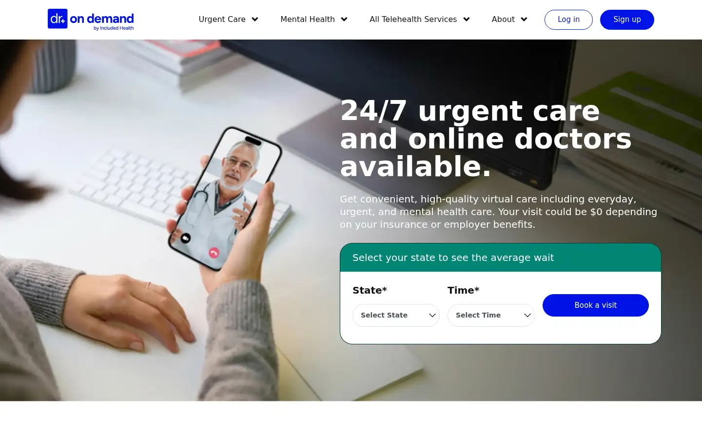Screenshot of doctorondemand.com
