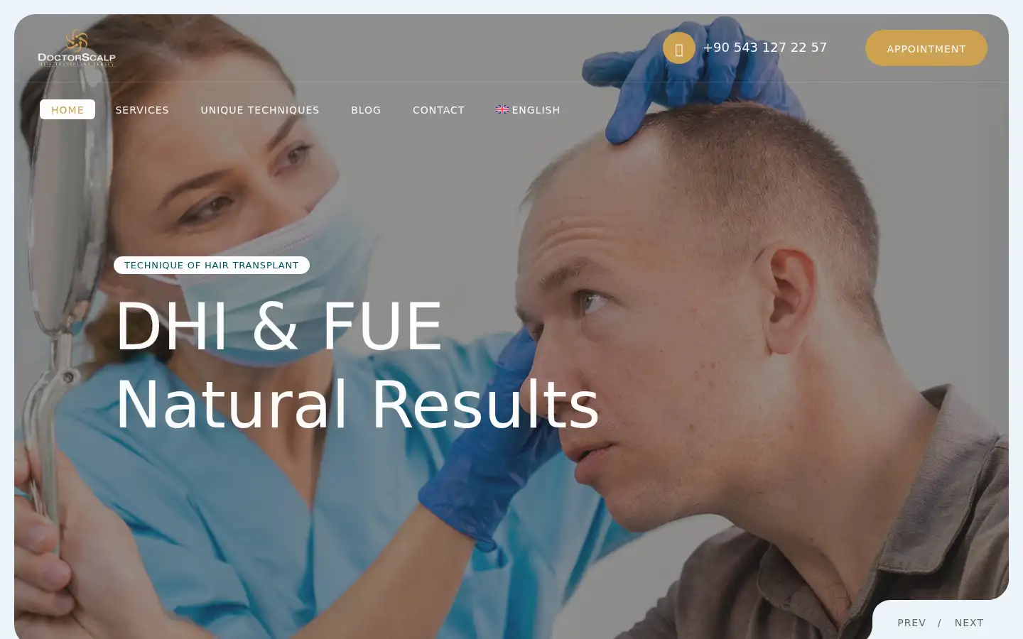Screenshot of doctorscalp.com