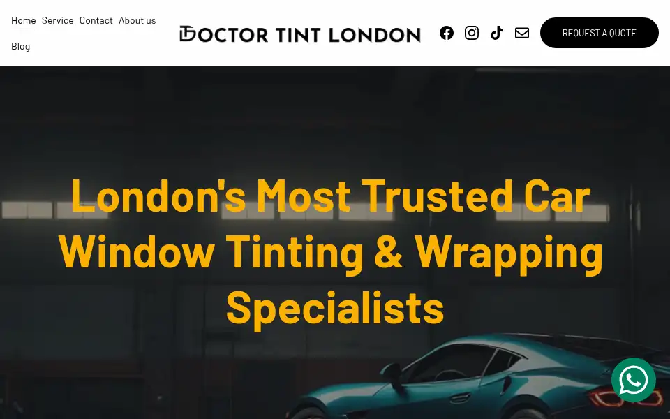 Screenshot of doctortintlondon.com