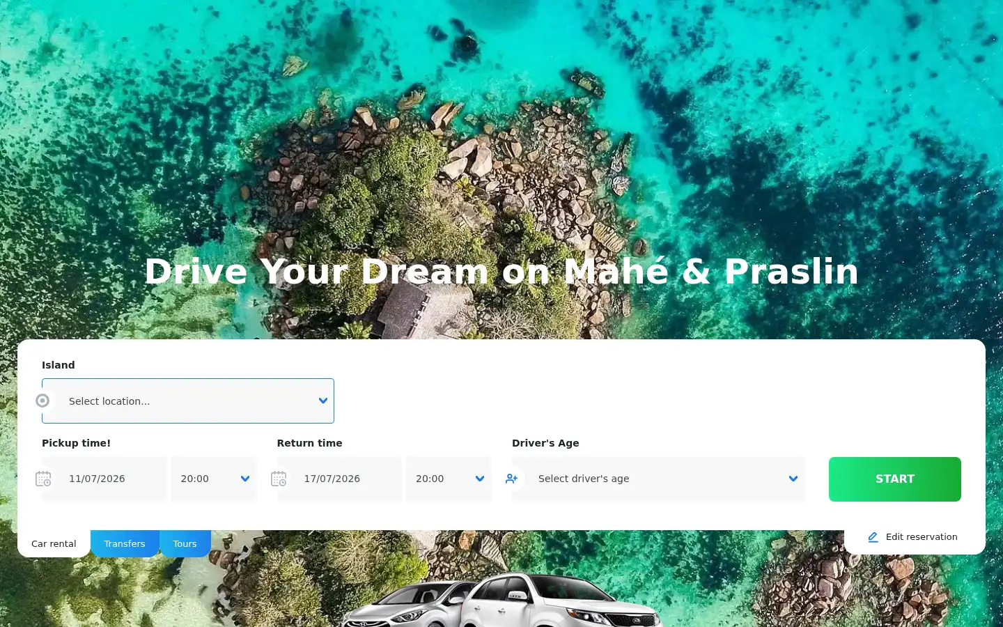 Screenshot of doffaycarrental.com