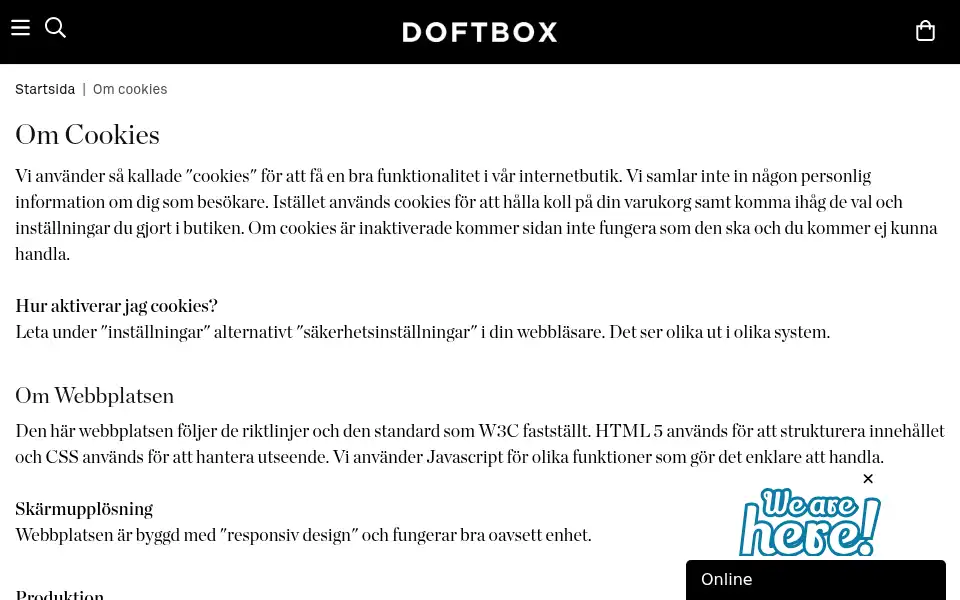 Screenshot of doftbox.se