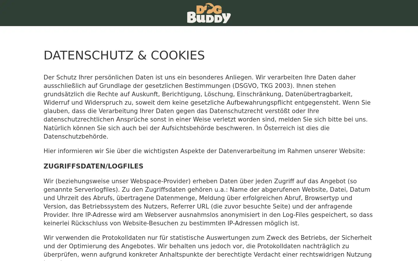 Screenshot of dog-buddy.at