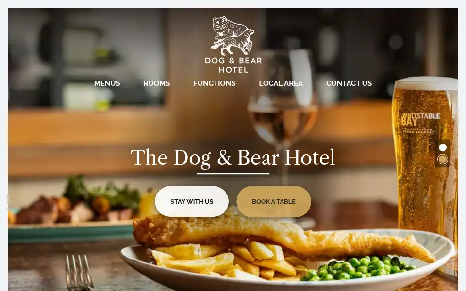 Screenshot of dogandbearlenham.co.uk