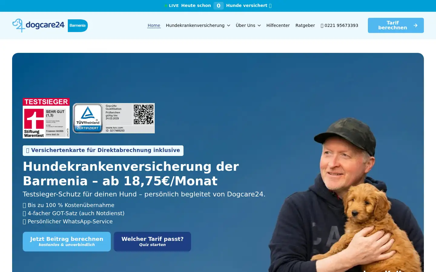 Screenshot of dogcare24.de