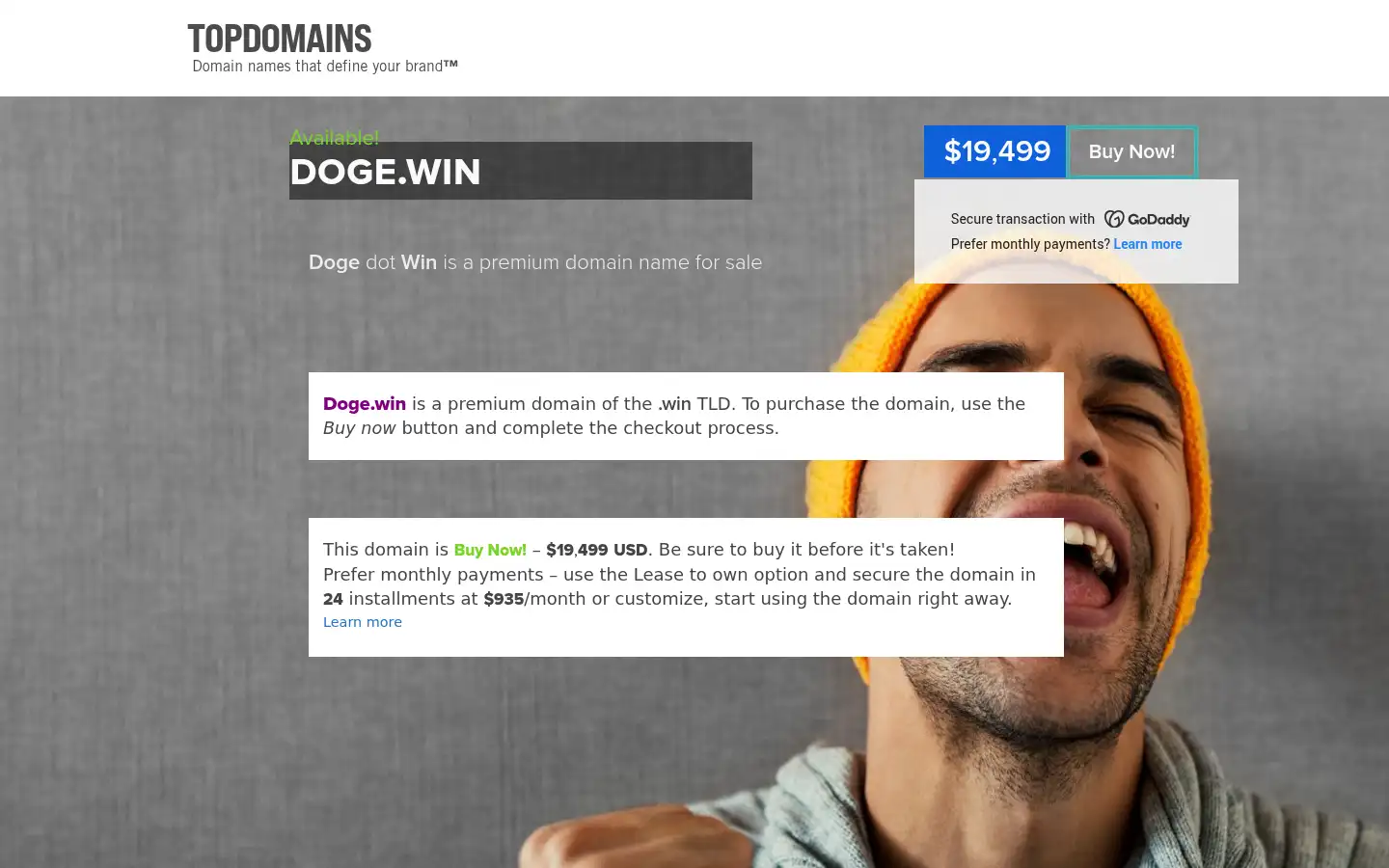 Screenshot of doge.win