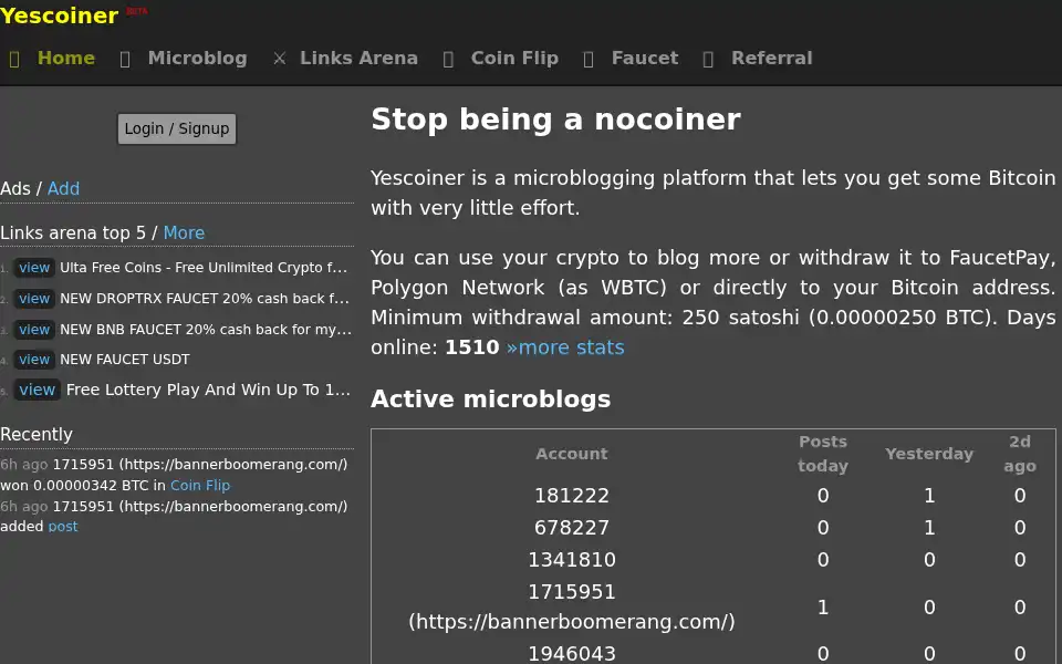 Screenshot of dogecoinfaucet.top