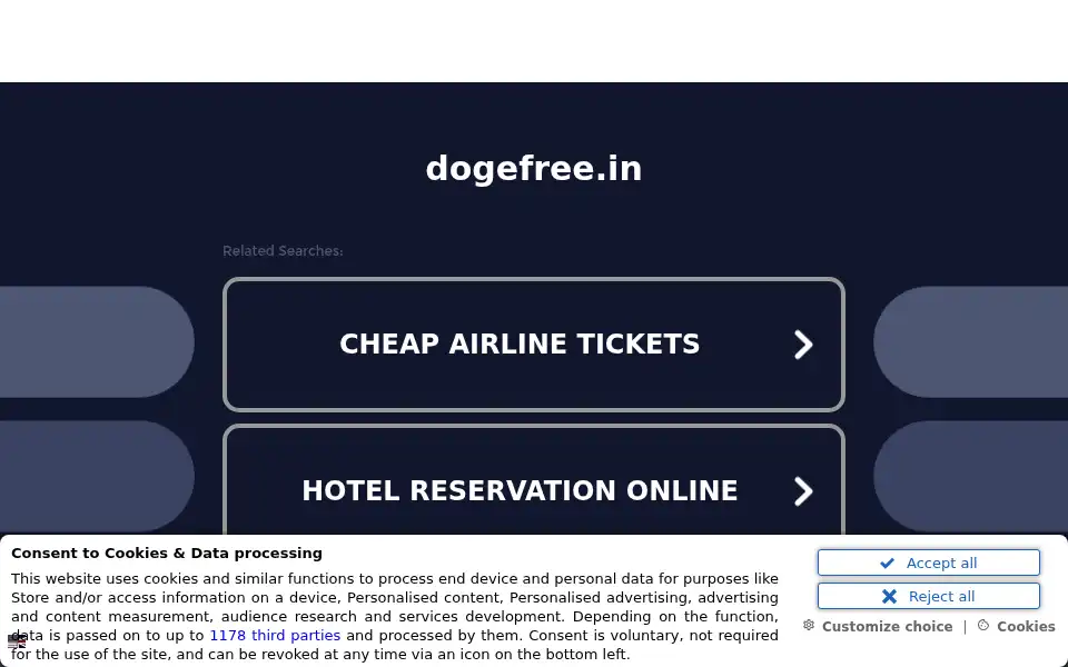 Screenshot of dogefree.in