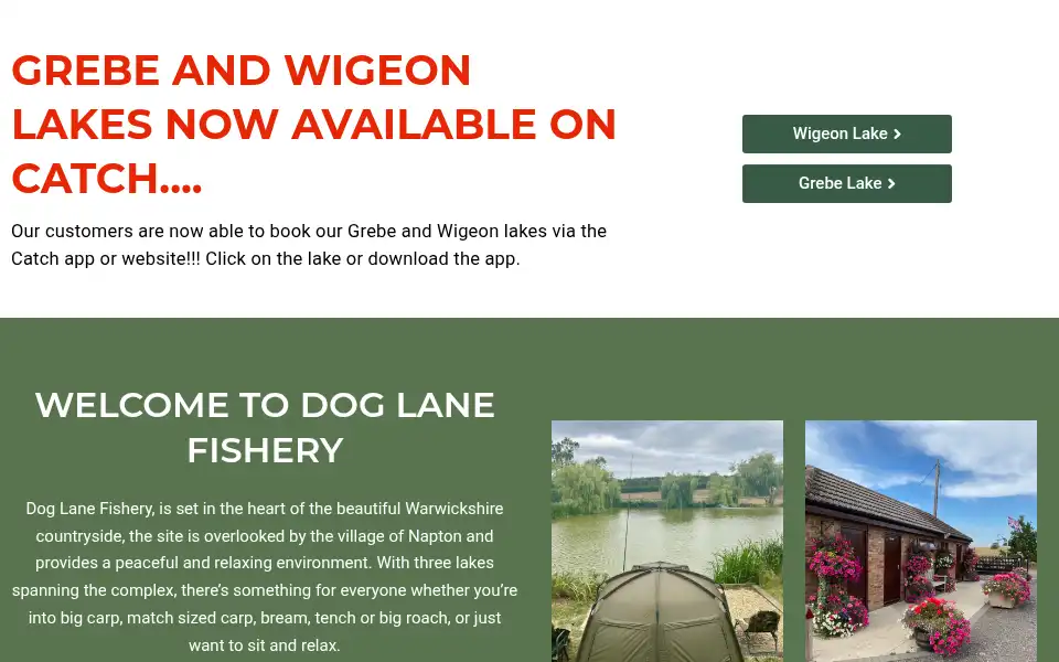 Screenshot of doglanefishery.co.uk