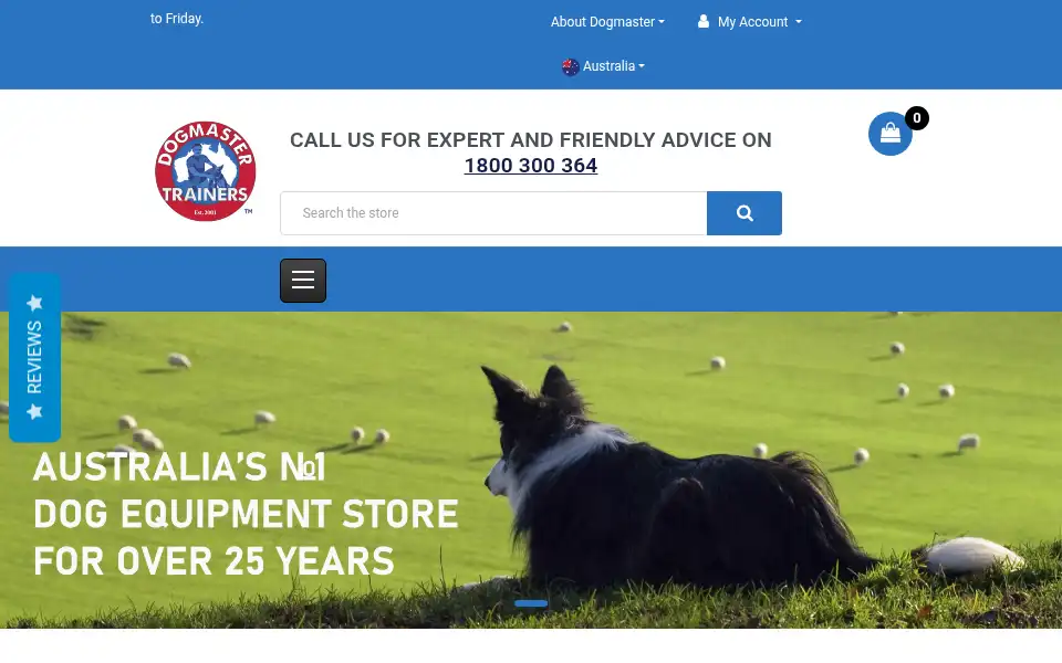 Screenshot of dogmaster.com.au