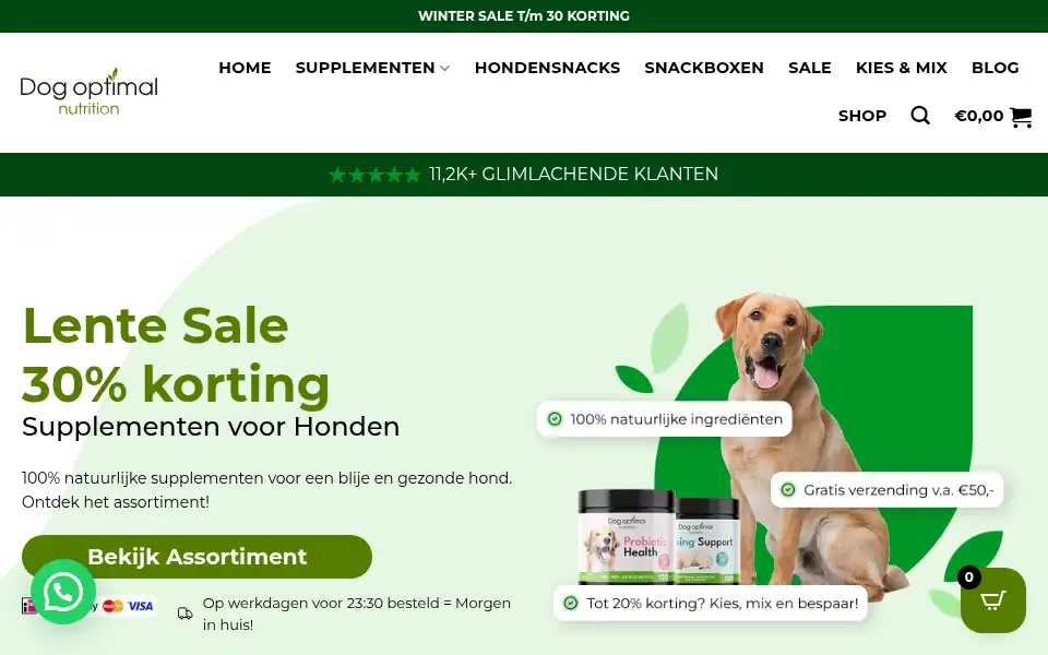 Screenshot of dogoptimal.com