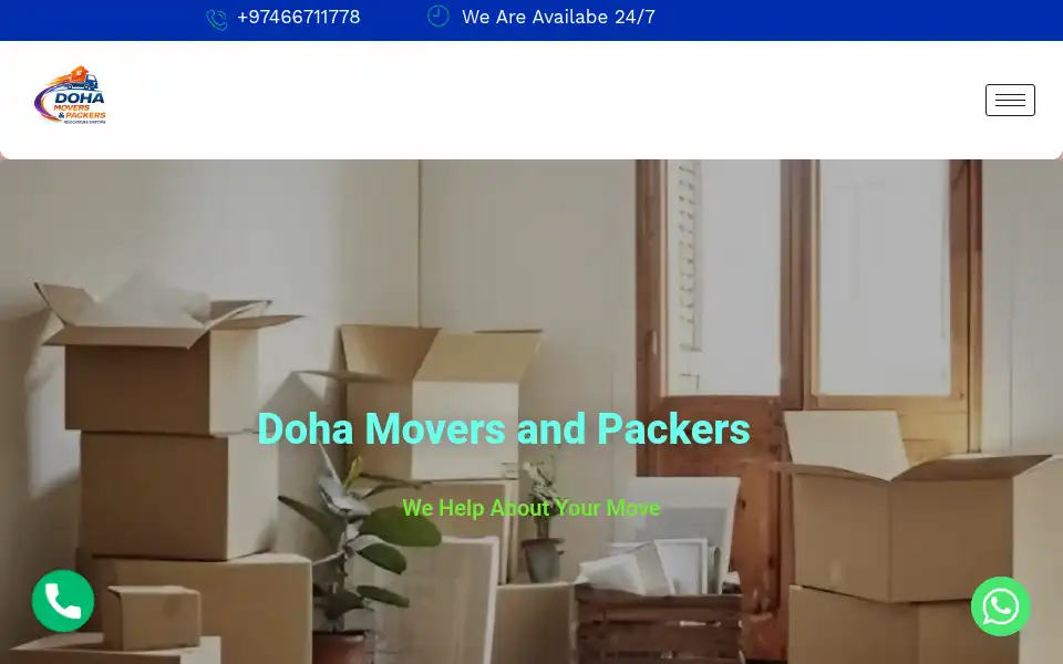 Screenshot of dohamoversandpackers.com