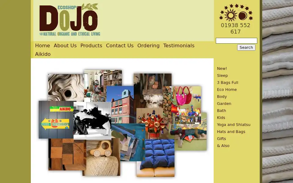 Screenshot of dojoeco.co.uk