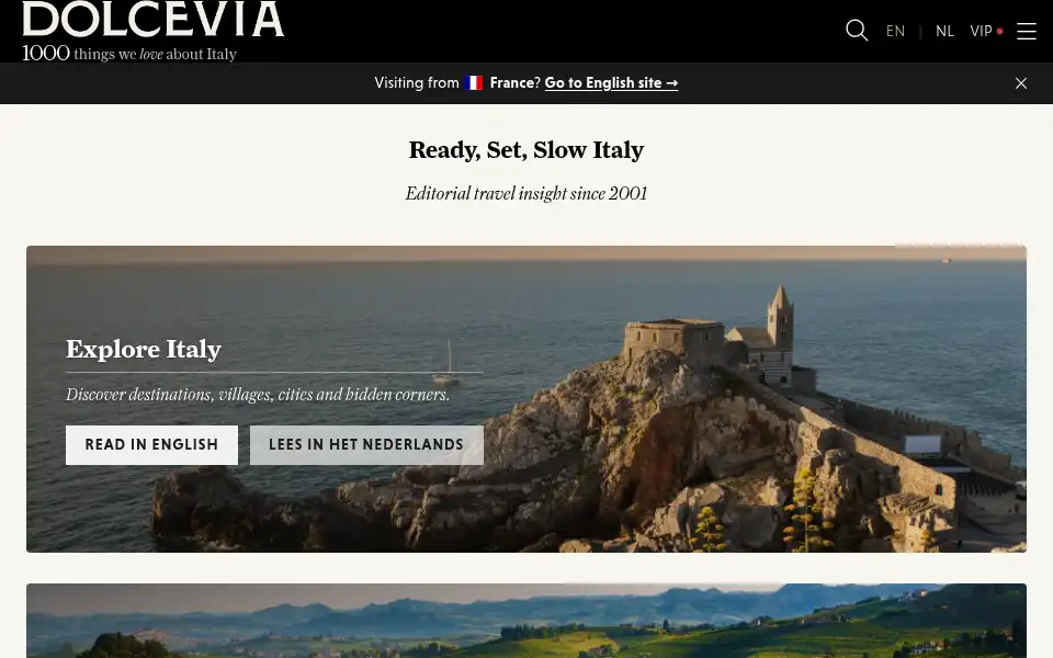 Screenshot of dolcevia.com