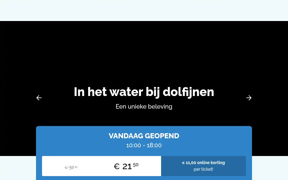 Screenshot of dolfinarium.nl