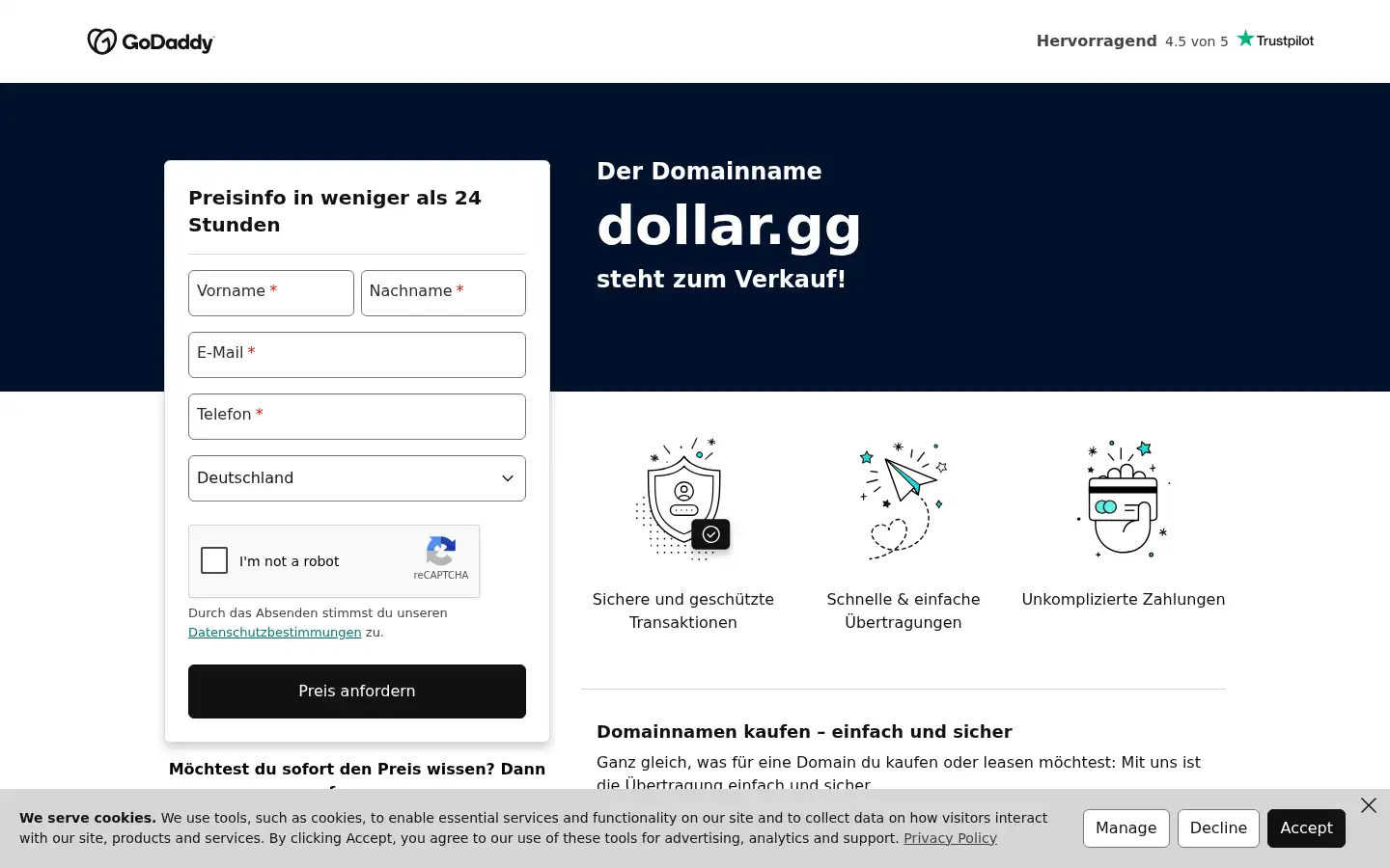 Screenshot of dollar.gg