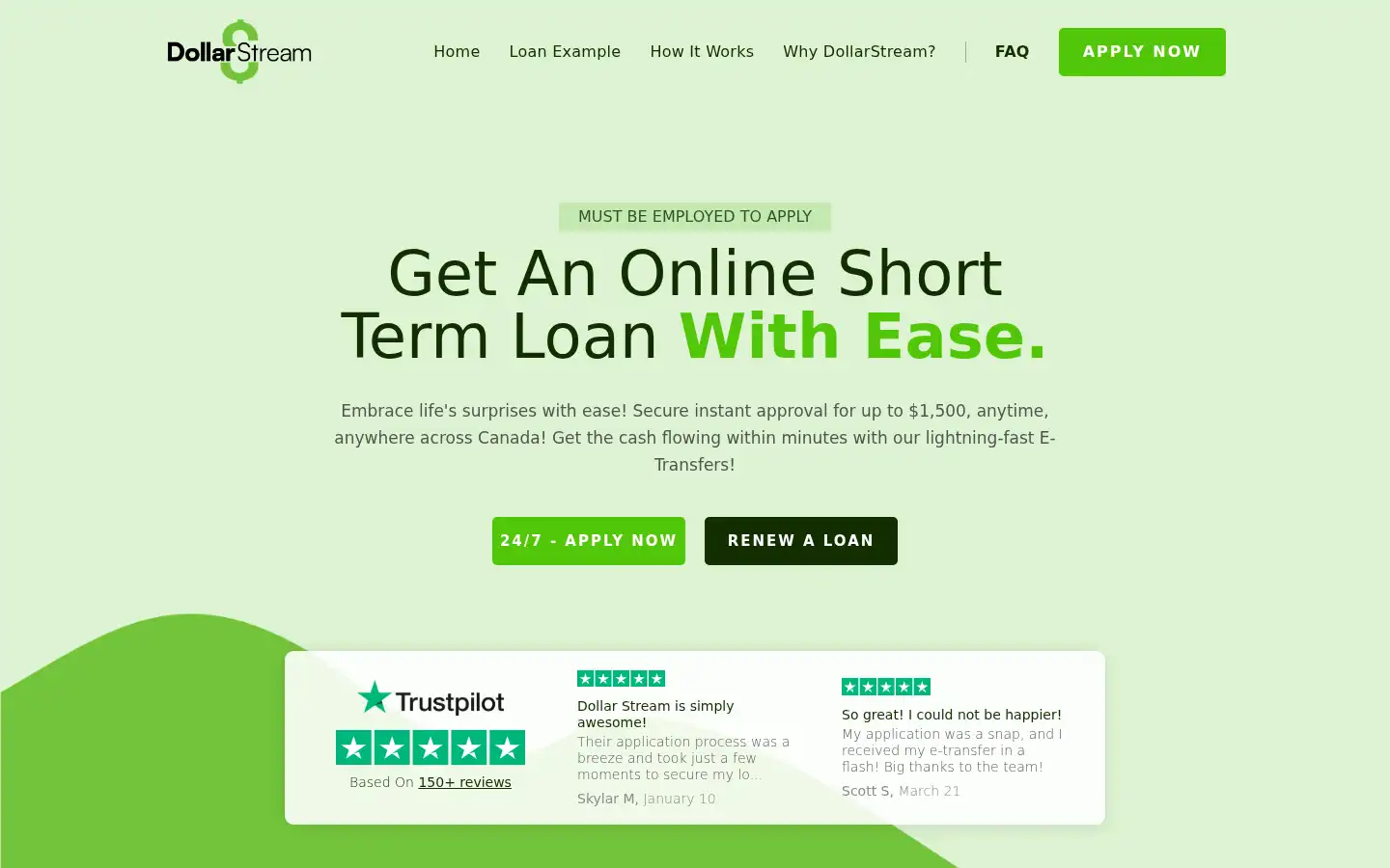 Screenshot of dollarstream.ca