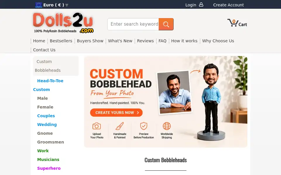 Screenshot of dolls2u.com