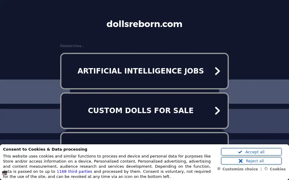 Screenshot of dollsreborn.com