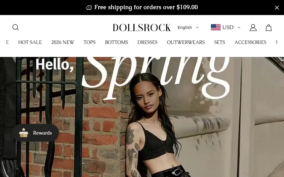 Screenshot of dollsrock.com