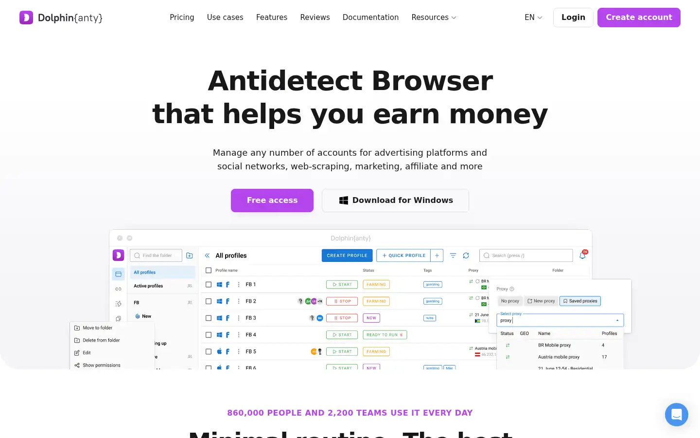 Screenshot of dolphin-anty.com