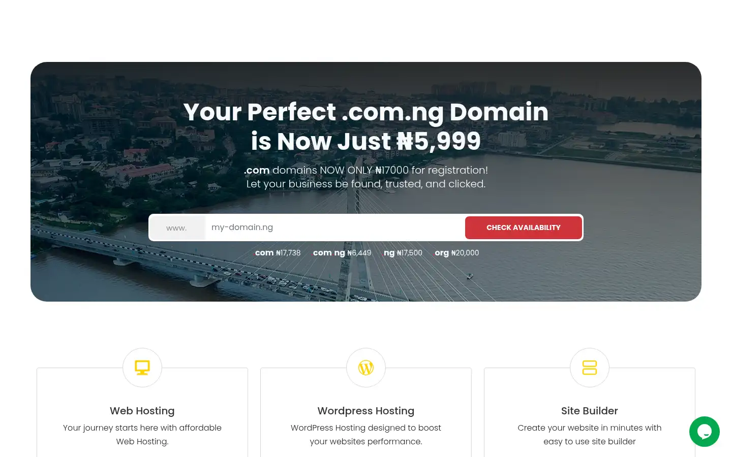 Screenshot of domainking.ng