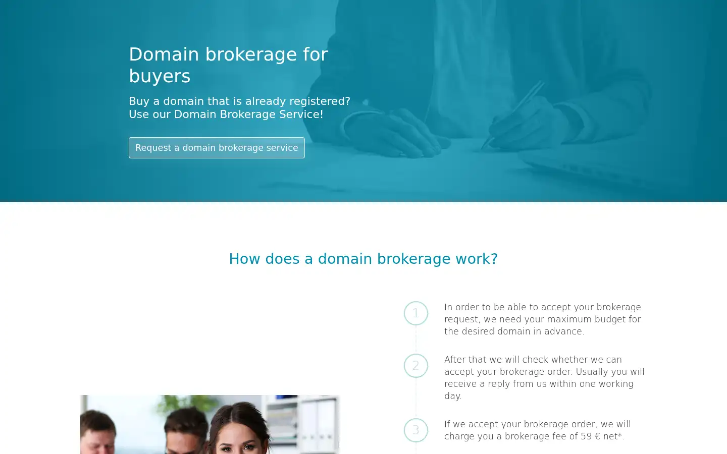 Screenshot of domainname.de