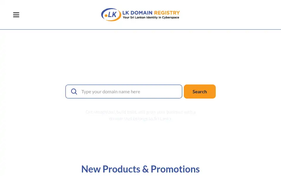 Screenshot of domains.lk