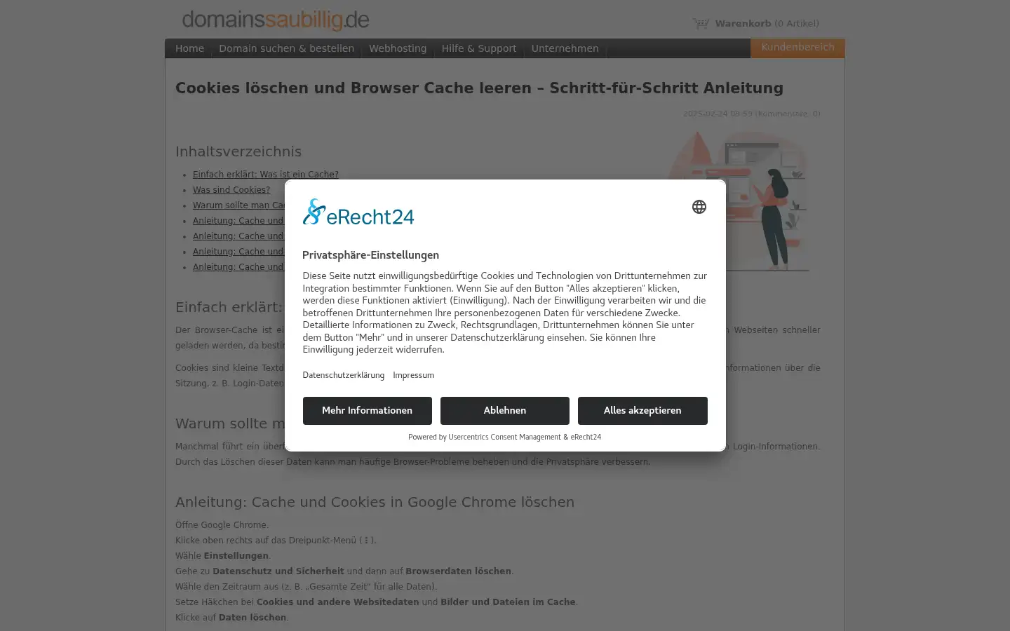Screenshot of domainssaubillig.de