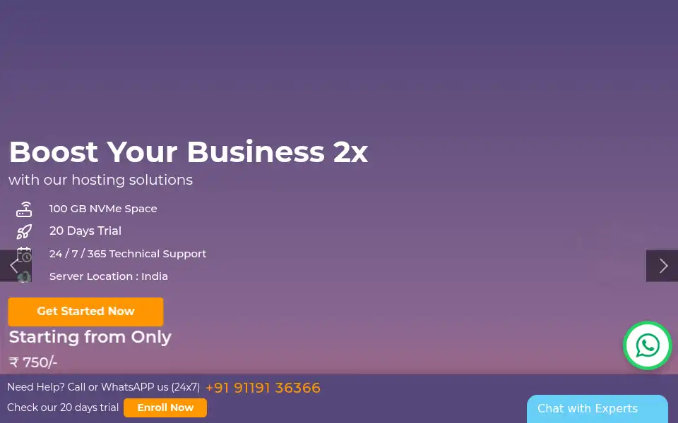 Screenshot of domainz.in