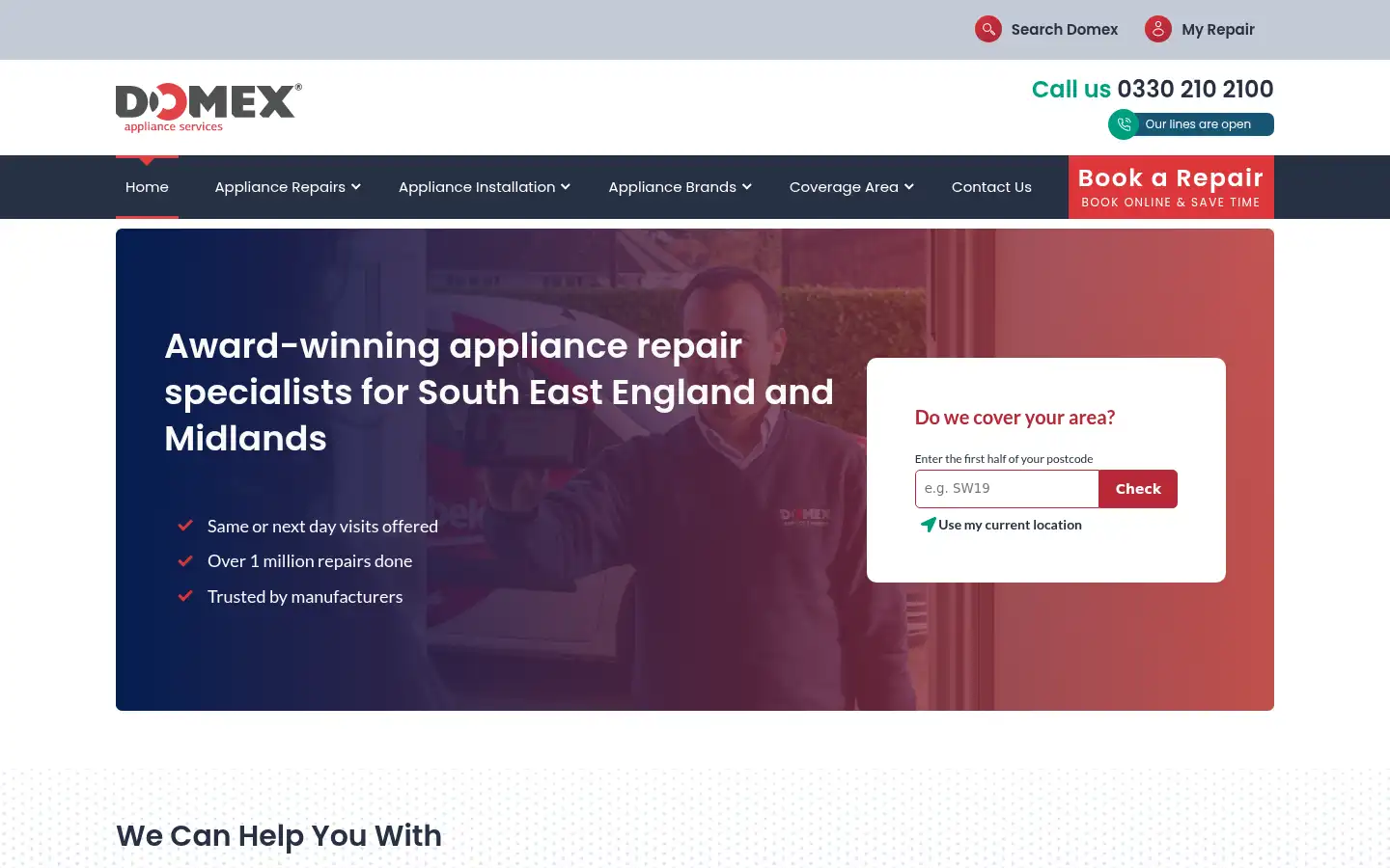 Screenshot of domex-uk.co.uk