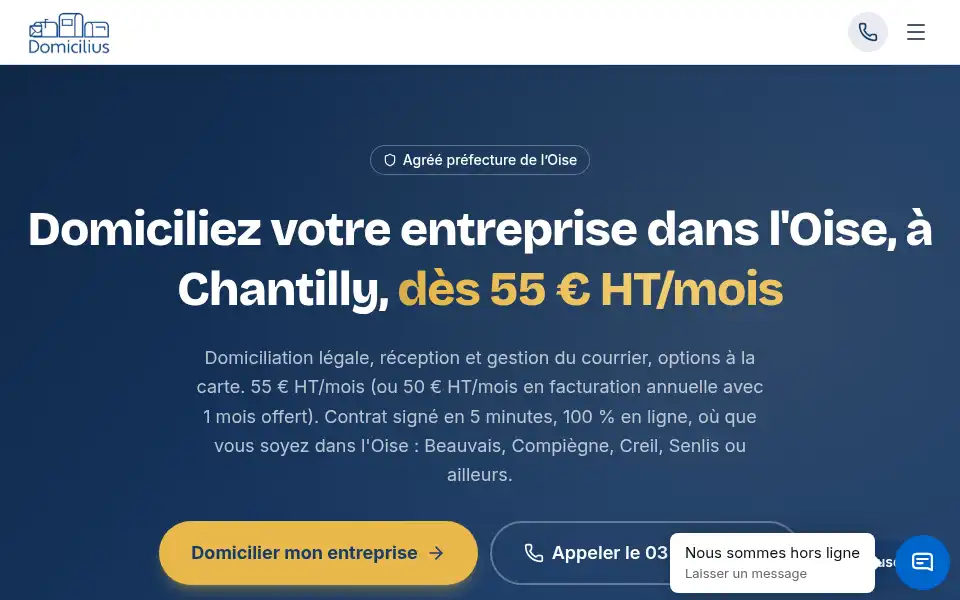 Screenshot of domiciliation-domicilius.com