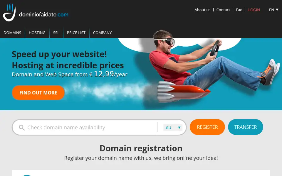 Screenshot of dominiofaidate.com