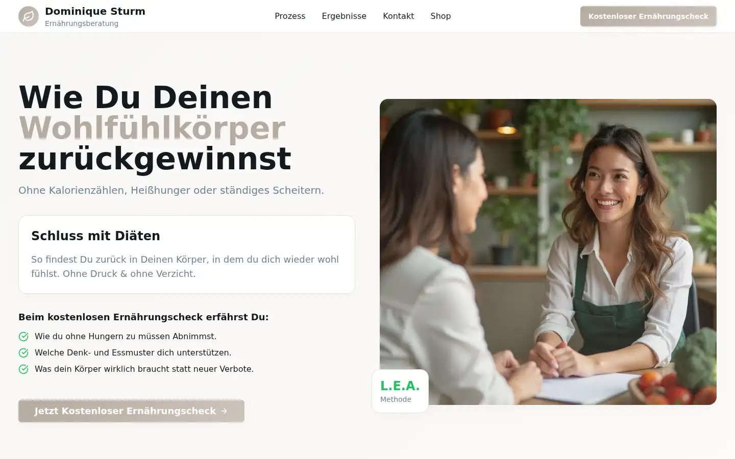 Screenshot of dominique-sturm.at