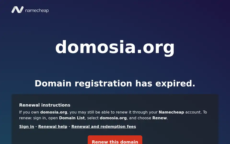 Screenshot of domosia.org
