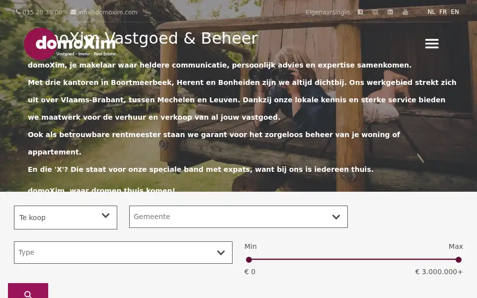 Screenshot of domoxim.be