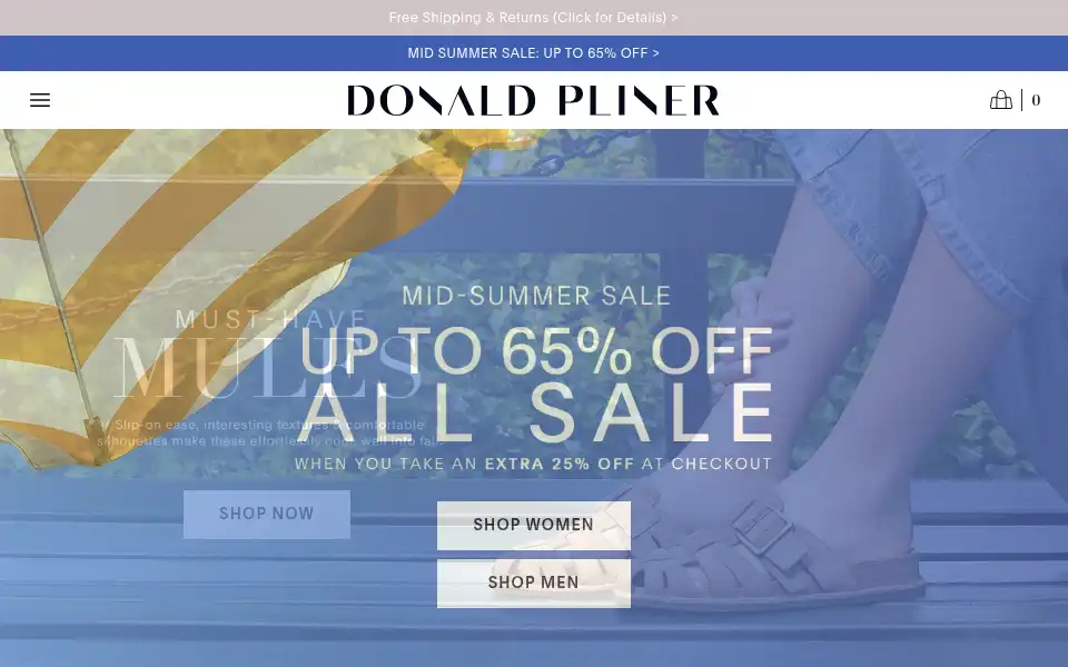 Screenshot of donaldpliner.com