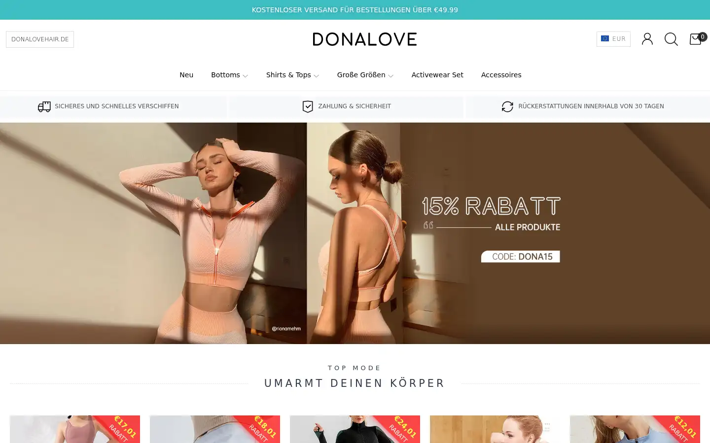 Screenshot of donalove.de