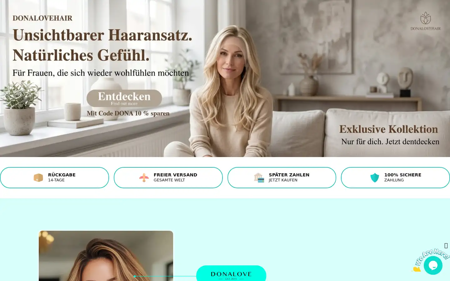 Screenshot of donalovehair.de