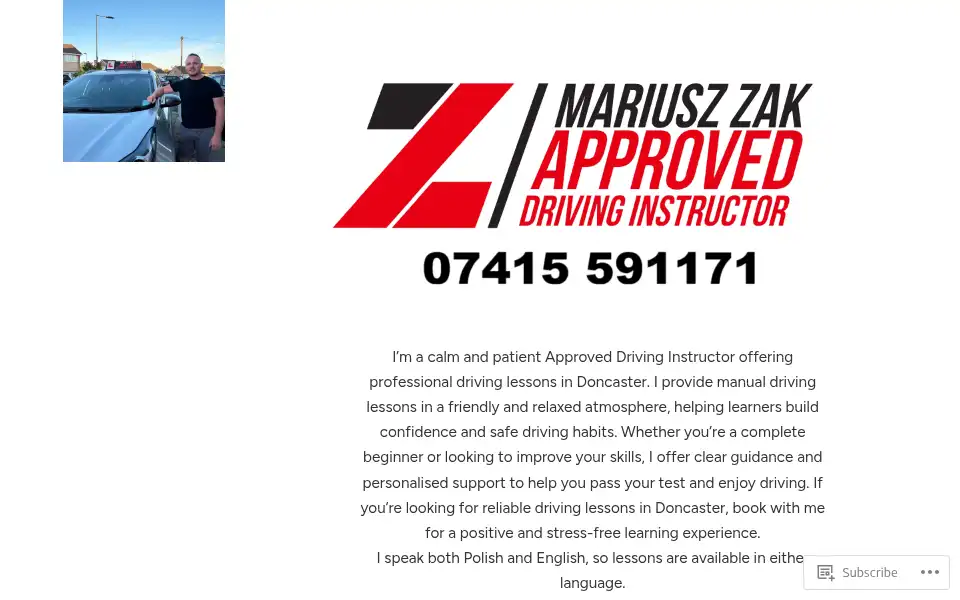 Screenshot of doncasterdrivinglessons.co.uk