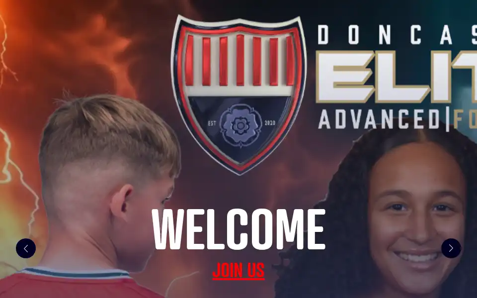 Screenshot of doncasterfootballacademy.co.uk