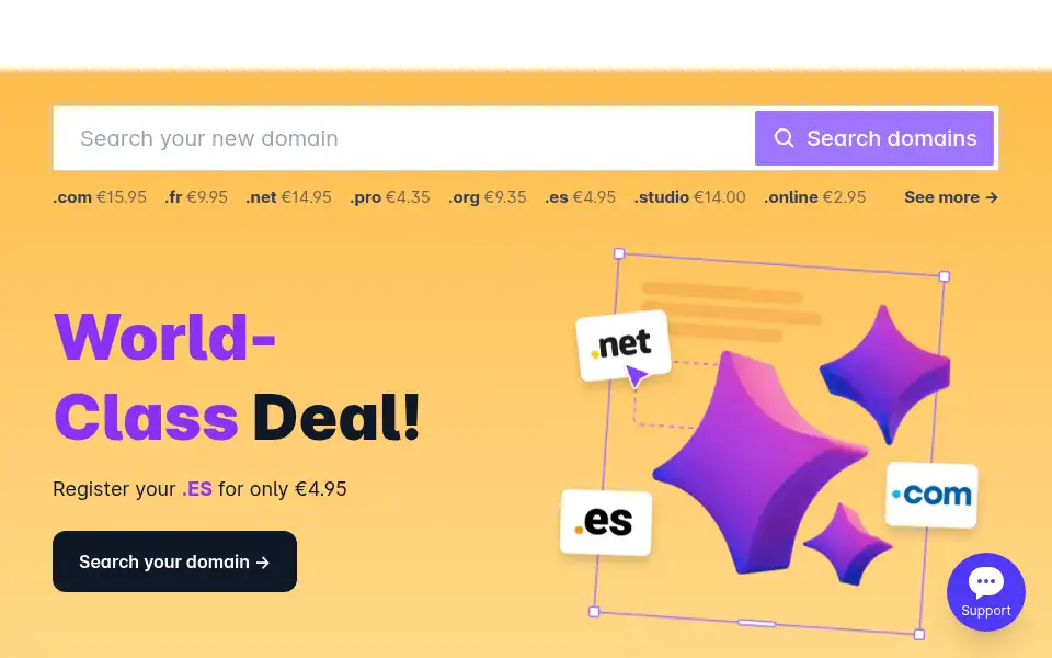 Screenshot of dondominio.com