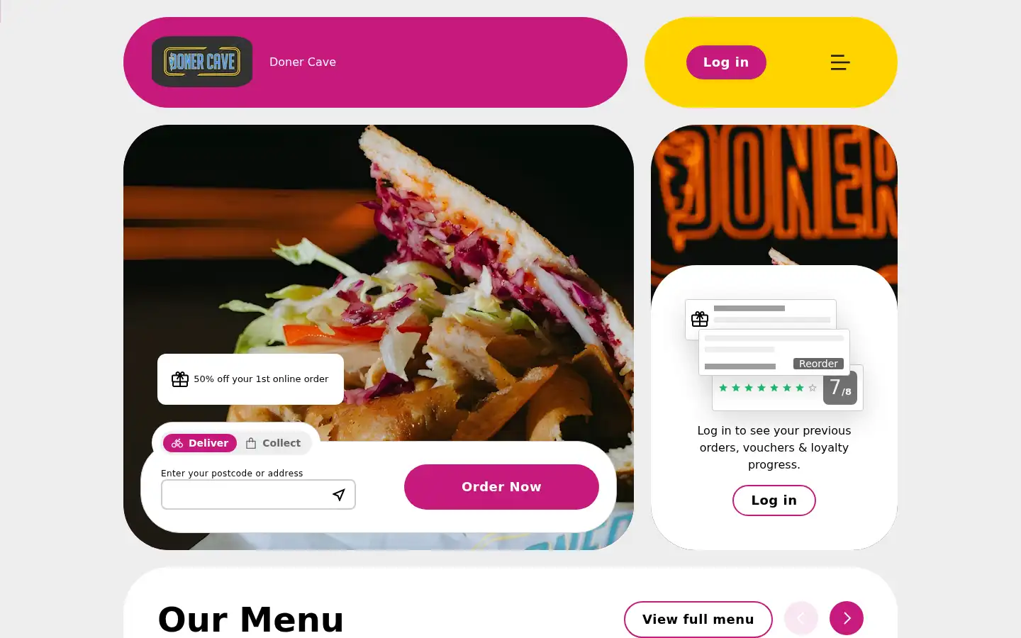 Screenshot of donercave.com