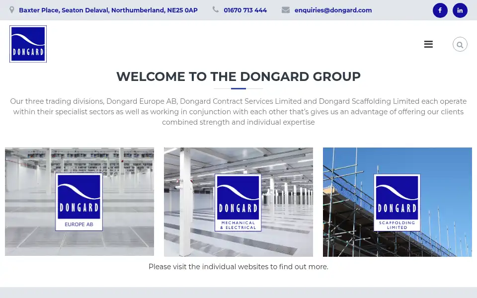 Screenshot of dongard.co.uk