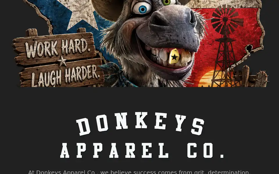 Screenshot of donkeyclothing.com