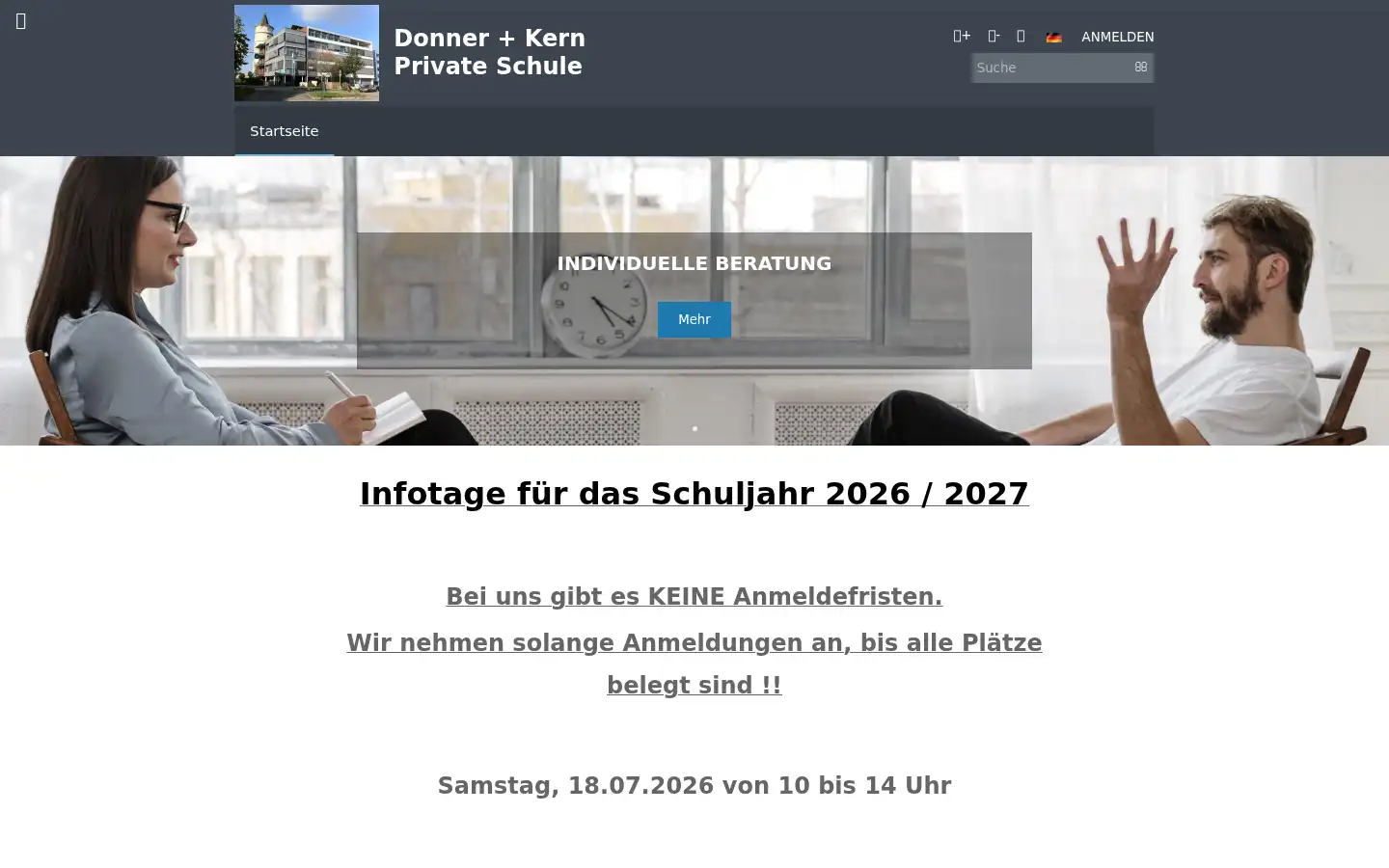 Screenshot of donner-kern.net