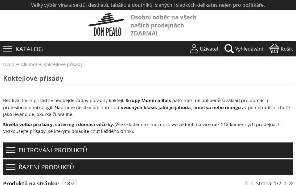 Screenshot of donpealo.cz