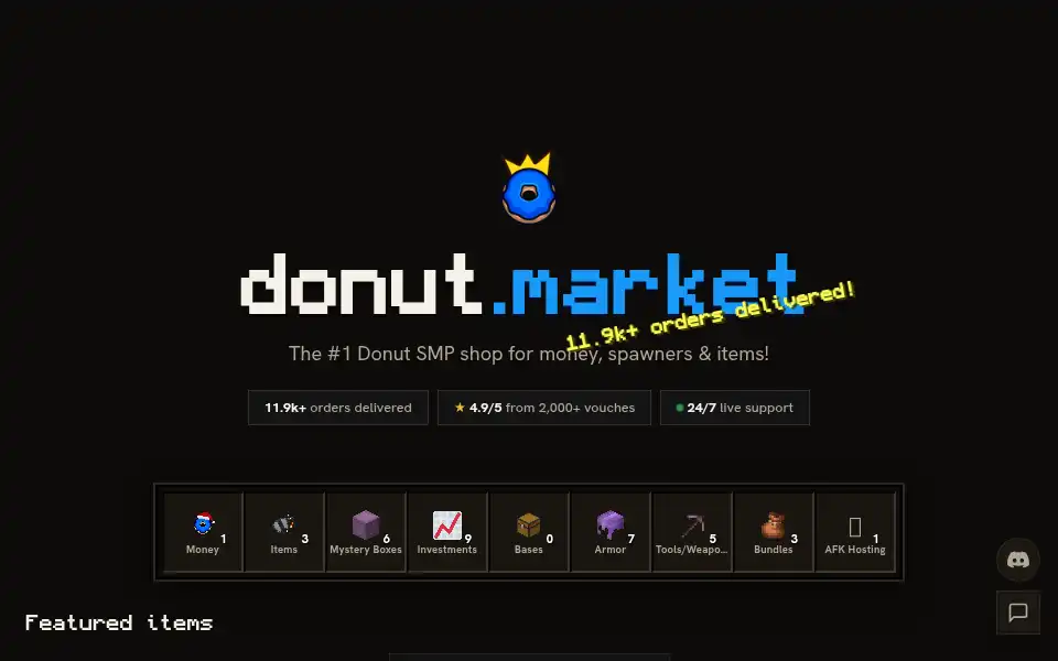 Screenshot of donut.market