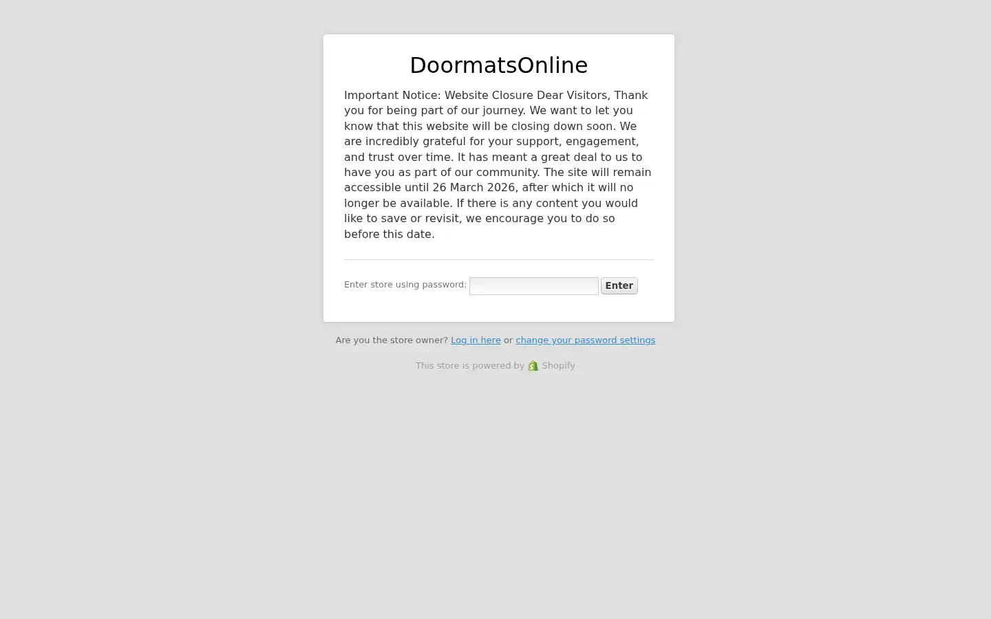 Screenshot of doormatsonline.net