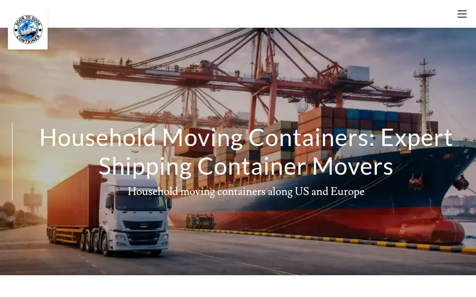 Screenshot of doortodoorcontainer.com