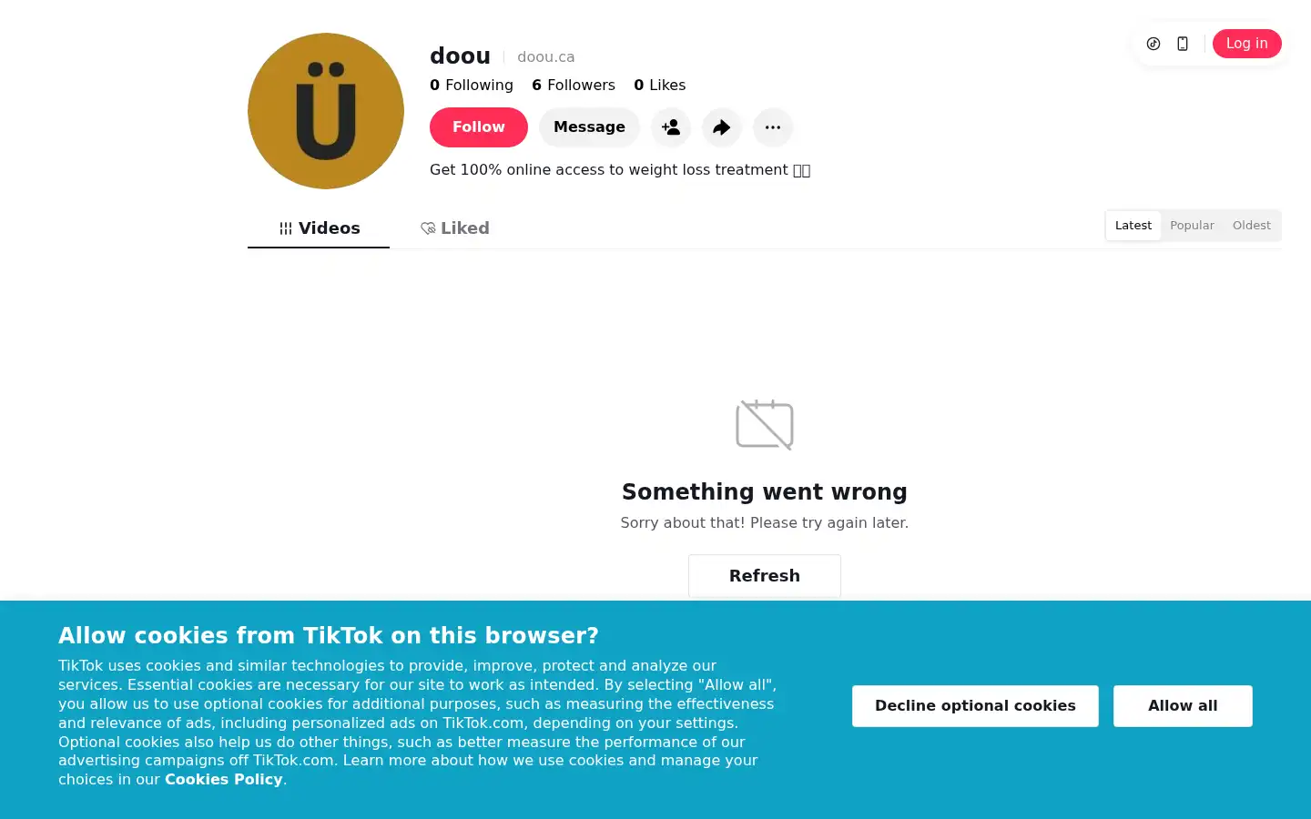Screenshot of doou.ca